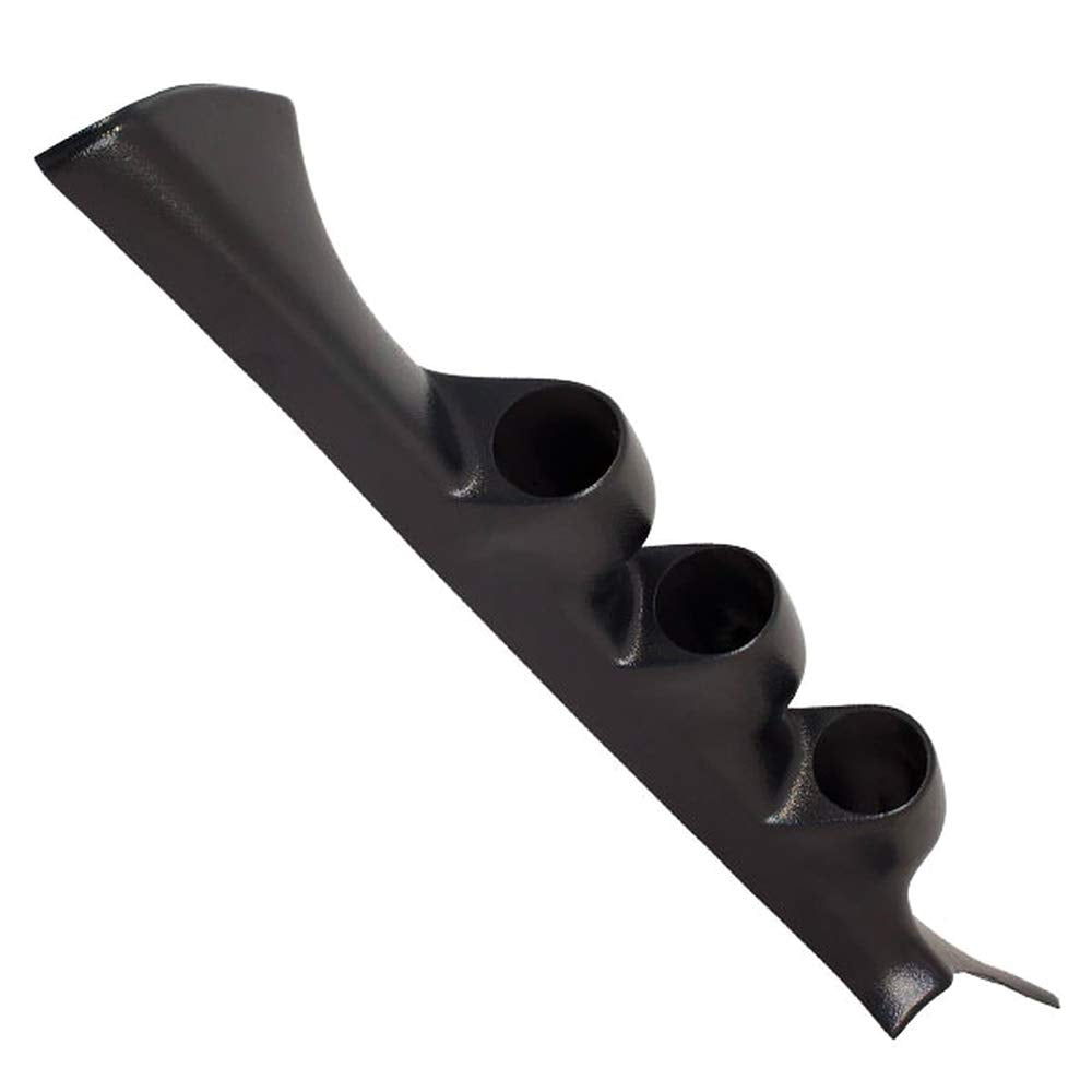 GlowShift Black Triple Pillar Gauge Pod Compatible with Mitsubishi Eclipse 2000-2005 - ABS Plastic - Mounts (3) 2-1/16'' (52mm) 