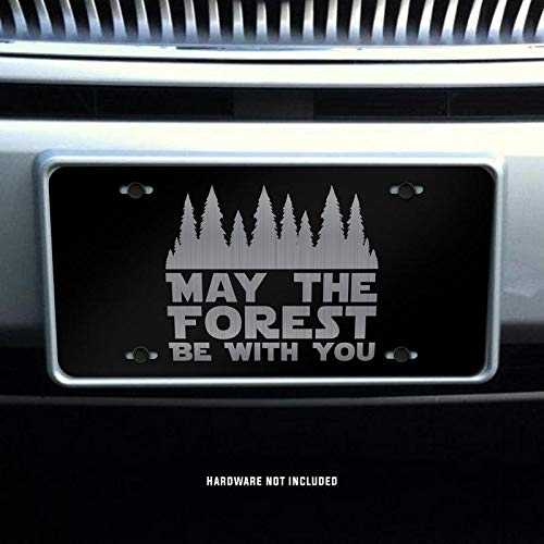 May The Forest Be With You Vanity Front License Plate Tag Kce316