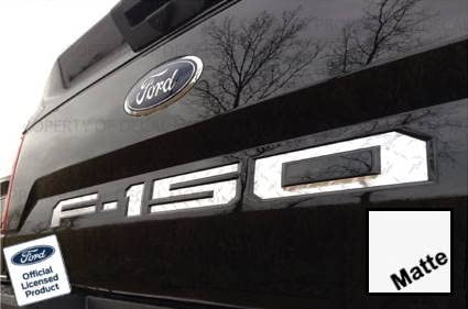 Decal Mods Tailgate Insert Decals Letters Inlays Indent Stickers (Thin) For Ford F150 (2018-2020) (White Matte) - Cwm