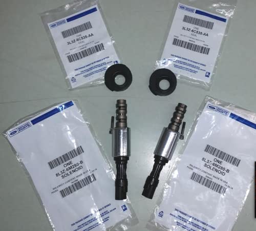 Ford Oem 5.4L 3V Vct Control Solenoid X2 & Valve Cover Seal Gaskets X2