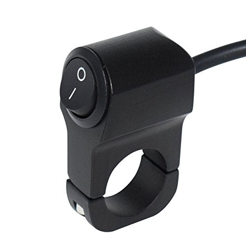 Feiteplus 7/8'' Motorcycle Handlebar Mount ON-Off Switch DC 12V for Motorbike Fog Lamp Head Light Electrical System