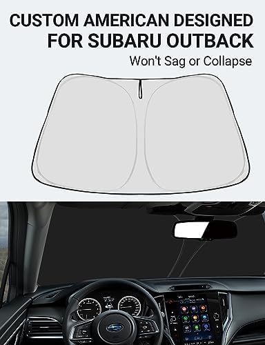 Proadsy 2025 Upgrade Windshield Sunshade Custom For Subaru Outback 2020-2024 2025 Reflective Heat Sun Uv Protector Foldable Fron