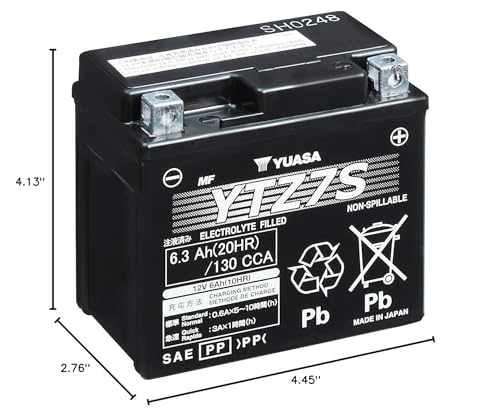 Yuasa Yuam727Zs Ytz7S Factory Activated Ytz High Performance Agm Battery