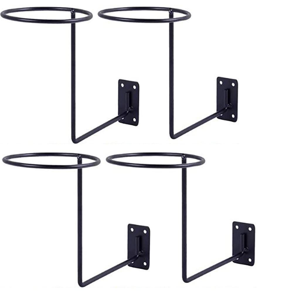 Mannifen Pei Motorcycle Accessories Helmet Holder Jacket Hanger Wall Mounted Multifunctional Rack (Black 4Pc)