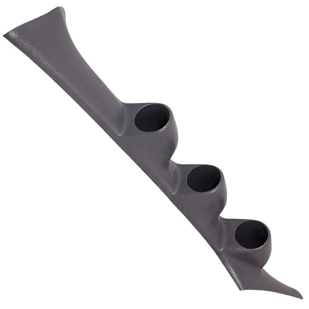 GlowShift Dark Gray Triple Pillar Gauge Pod Compatible with Mitsubishi Eclipse 1995-1999 - Factory Color Matched - ABS Plastic -