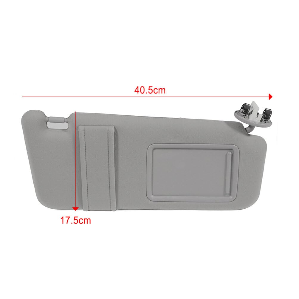 Scitoo Grey Right Passenger Side Sun Visor Compatible For Toyota For Camry 2006-2011, Car Sun Visor With Sunroof Without Lights
