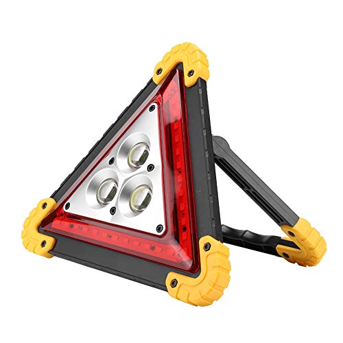 Sonew 30W Red Led Triangle Warning Stop Sign, Multifunction Car Breakdown Emergency Safety Light