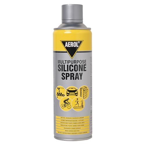 Aerol Silicone Lubricant Spray, Grade 70 (300G/513 Ml) Odourless, Colourless & Nontoxic Lubricant, Rejuvenates & Shines Surface