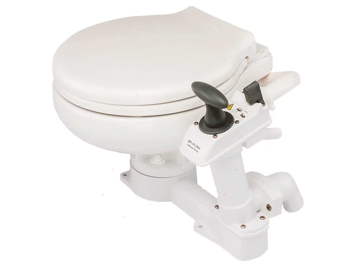Johnson Pump 80-47625-01 Aquat Manual Marine Toilet - Super Compact