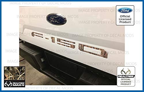 Decal Mods Tailgate Insert Decals Letters Inlays Indent Stickers (Thin) For Ford F150 (2018-2020) (Max4 Realtree) - Max4