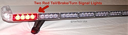 Yantech 60' Amber Clear Super Bright Led Light Bar 102 Leds Flashing Warning Tow Truck Wrecker Police Snow Plow With Cargo Lights And Brake Or Turn Signal Lights - Usa Warranty W/Lifetime Service