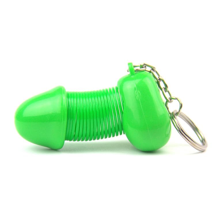AKV Funny Penis Keychain Stretchy Key Chain, Prank Penis Ornament Keyring for Car Key Decorations, Spoof Gifts for Men Women (Gr