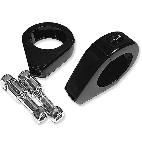 Httmt Mt299-002- Fork Clamp Turn Signal Clamps Compatible With Harley Softail Mount Bracket 39Mm Fork Black