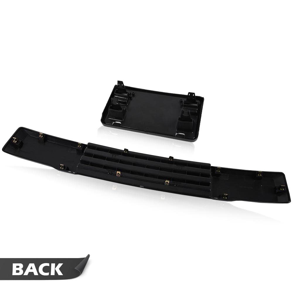 PIT66 Front Bumper & License Plate Bracket, Compatible with 15-17 Ford F150 Grille Trim Panel + License Plate Mount Fascia Cover