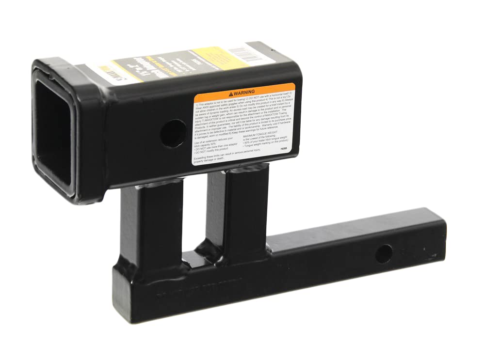 Maxxhaul 70355 1-1/4'' To 2'' (Fits Class Ii Only) Hitch Adapter With 4'' Rise And 3-3/8'' Drop