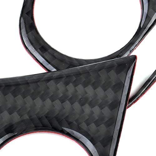 Xotic Tech Driver Side Media Control Button Cover Trim, Genuine Soft Carbon Fiber, Compatible With Honda Civic 10Th Gen