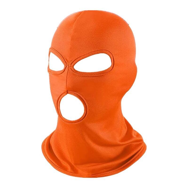 3 Holes Balaclava Ski Mask, Thin Three Holes Full Face Mask for Motorcycle Bike Hunting Cycling Cap Ski (US, Alpha, One Size, 3 