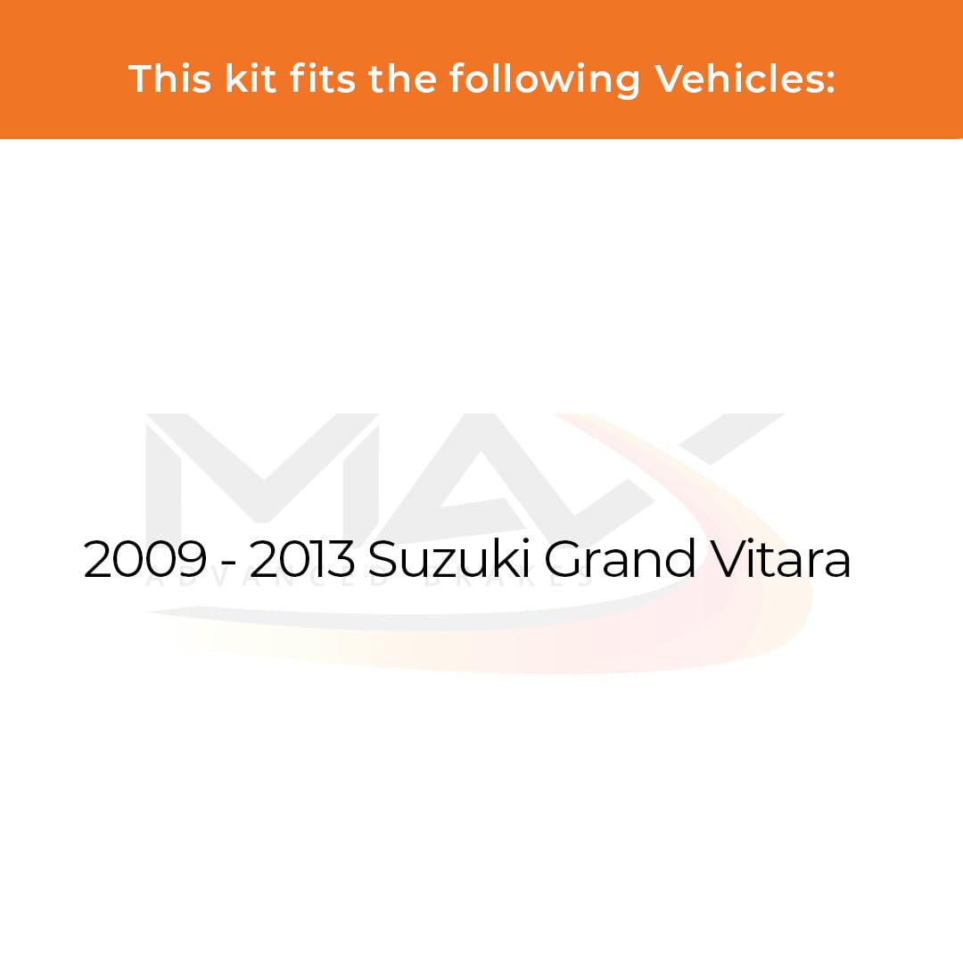 Max Advanced Brakes Front & Rear Brake Kit For 2009 2010 2011 2012 2013 Suzuki Grand Vitara Replacement Premium Oe Disc Brake Rotors And Ceramic Brake Pads