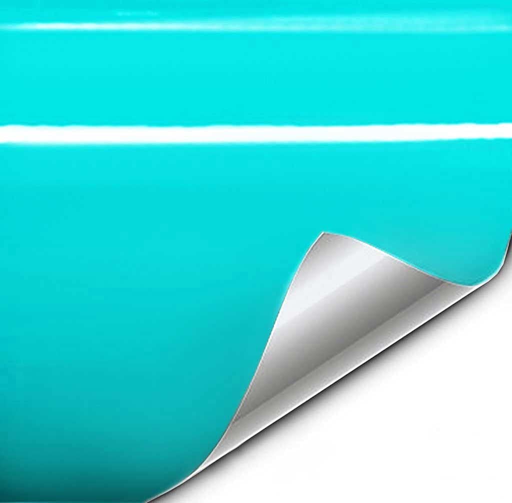 Vvivid+ Premium Vinyl Wrap Film (1/2Ft X 5Ft, Gloss Miami Teal)