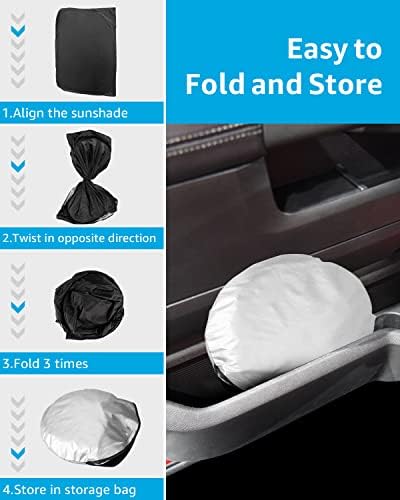 Proadsy 2025 Upgrade Windshield Sunshade Custom For Dodge Ram 1500 2019-2024 2025 Window Shade Cover Foldable Sunshade Shield Bl