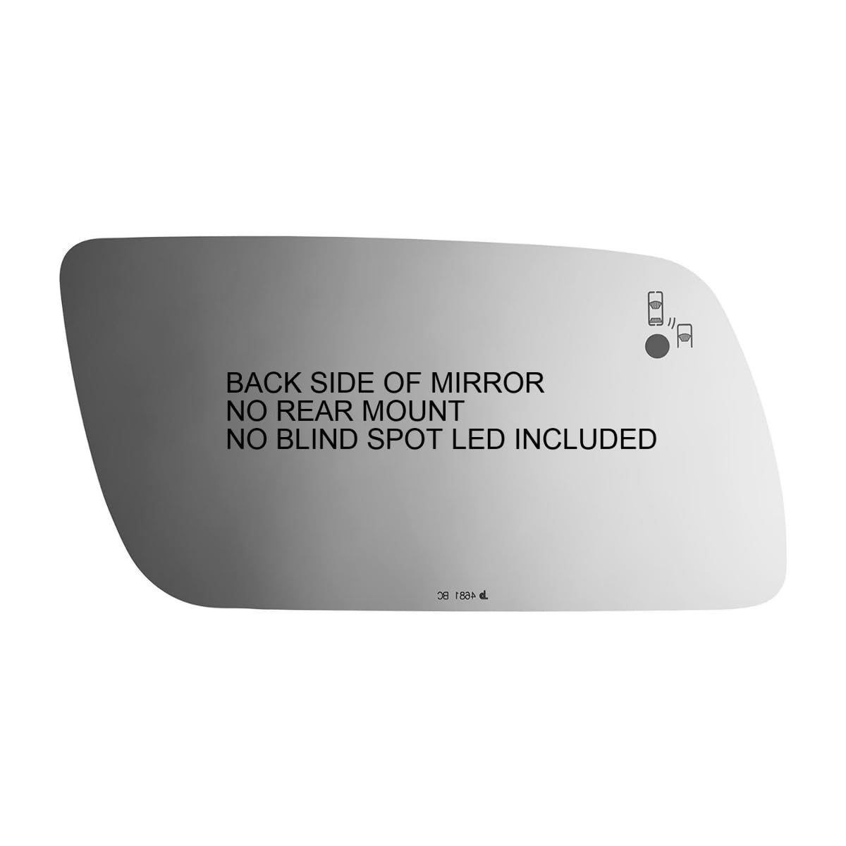 Aftermarket Parts Left Driver Side Mirror Glass Lens for 13-19 Flex w/Blind Spot Detect Icon