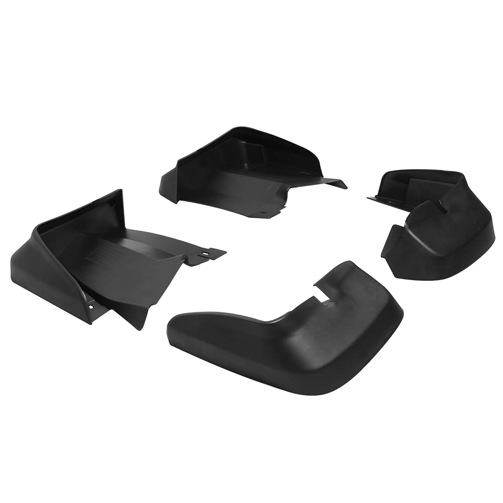 Splash Guard Compatible With 2006-2011 Honda Civic 4Dr Sedan, Factory Style Pu Black Bodykit By Ikon Motorsports, 2007 2008 2009