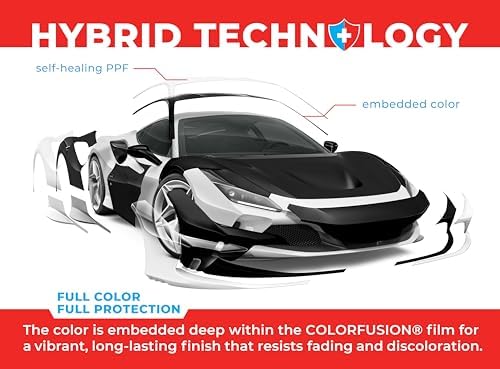 Colorfusion Ppf By Vvivid, Matte Black Dry Apply Ppf Vinyl Car Wrap Roll 60Ft X 5Ft