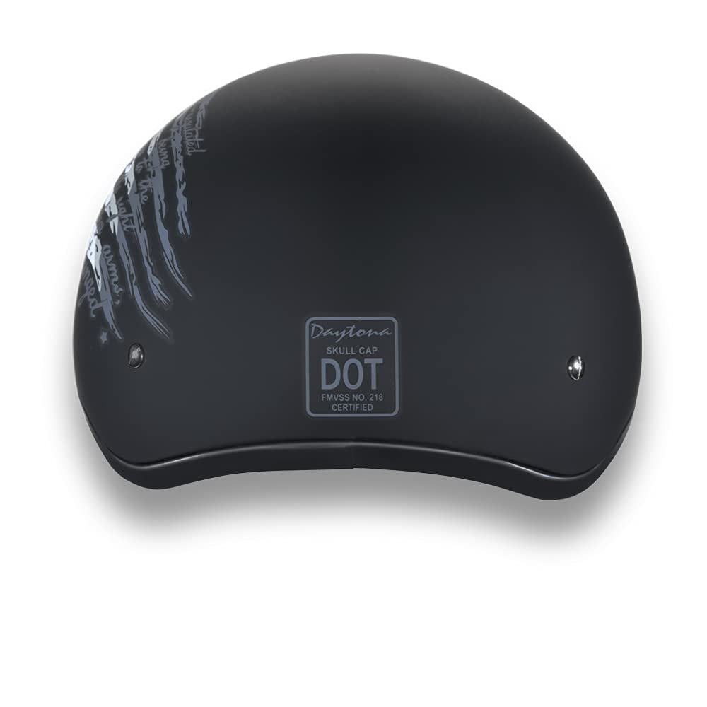 Daytona Helmets Half Skull Cap Motorcycle Helmet - Dot Approved [2Nd Amendment] [M]