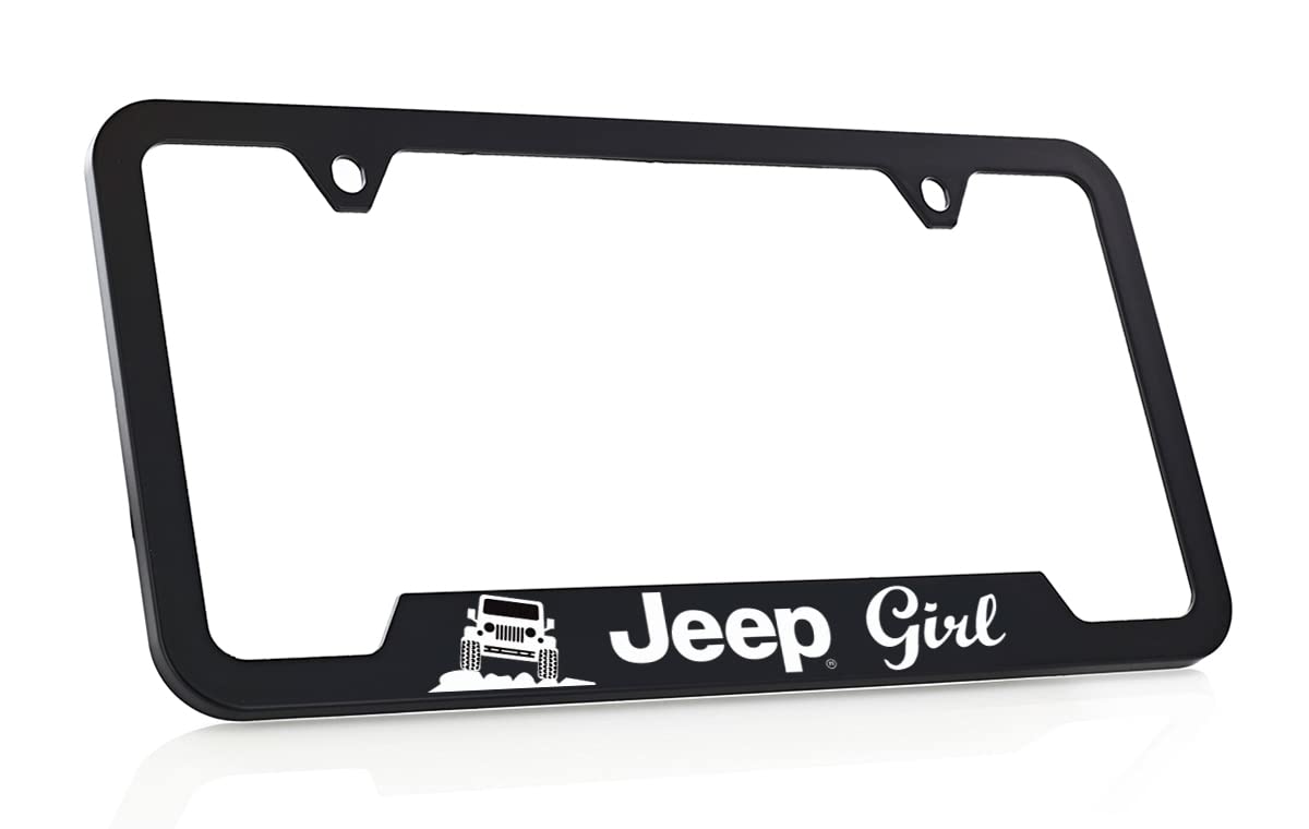 Jeep Uv Printed Plastic License Plate Frame - Jeep Girl