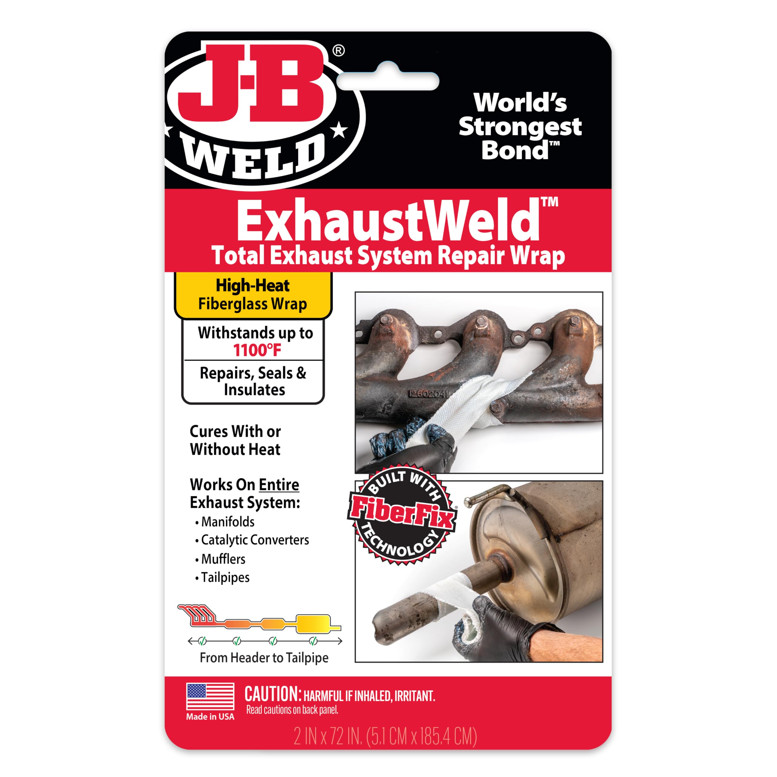 J-B Weld Exhaustweld 2 X 72 Repair Wrap, White