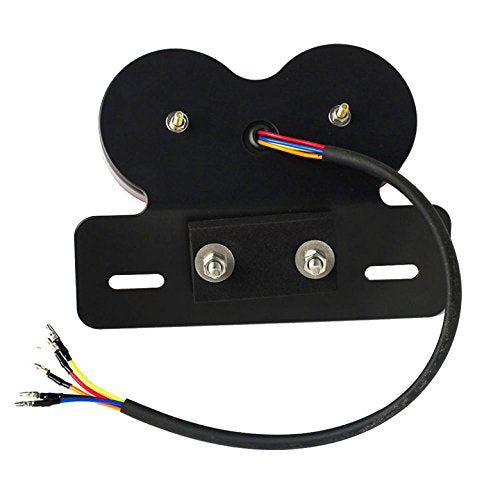 Ankia 40-Led 40W Tail Light Integrated Running Lamp Brake&Turn Signal Light With License Plate Bracket For Harly Motorcycle Street Bike Cruiser Chopper (Black)