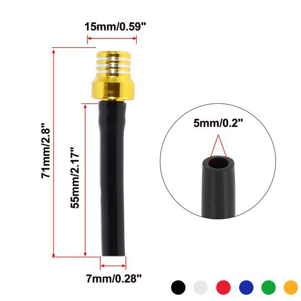 2Pcs Gas Fuel Cap Gas Tank Breather Universal Cnc Tank Valve Vent Tube With Chekc Ball Aluminum Breather For Rm125 Rm250 Rmz450
