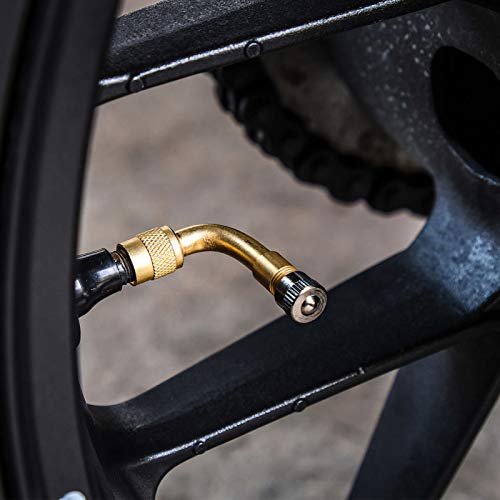 Mudder 2 Pieces 8.25 Inch Flexible Tire Valve Extension Adaptor And 2 Pieces 90 Degree Tyre Valve Extension Adaptor For Universa