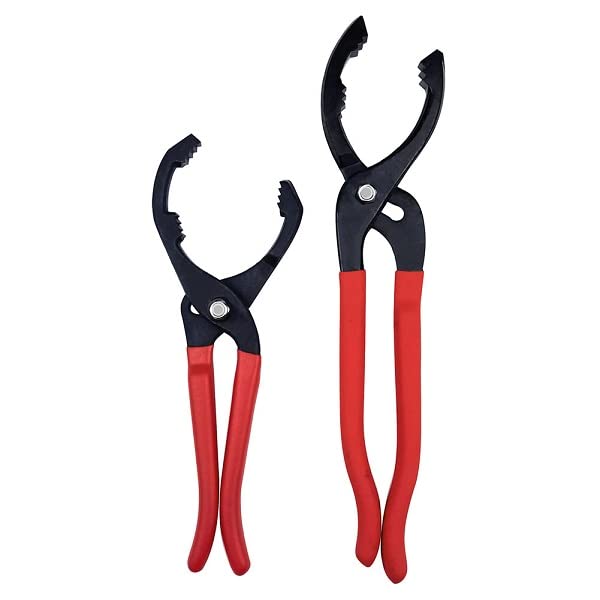 Shonee Oil Filter Wrench, 10&12 2PCS Adjustable Oil Filter Pliers Set, Multifunction Oil Filter Removal Tool, Ideal for Filters,