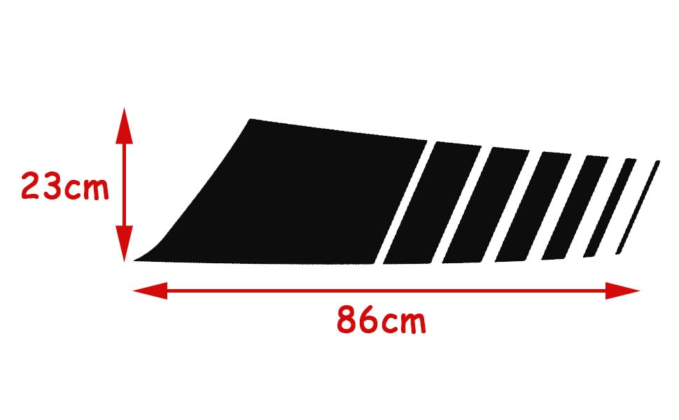 ramuel Compatible with 2PCS Car Hood Cover Vinyl Stripe Stickers Racing Stripes Auto Bonnet Hoods Bumper Decoration Decals Graph