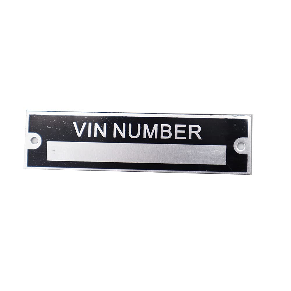Simple Car Serial Number Vin Plate Blank Vin Plate For Trailer
