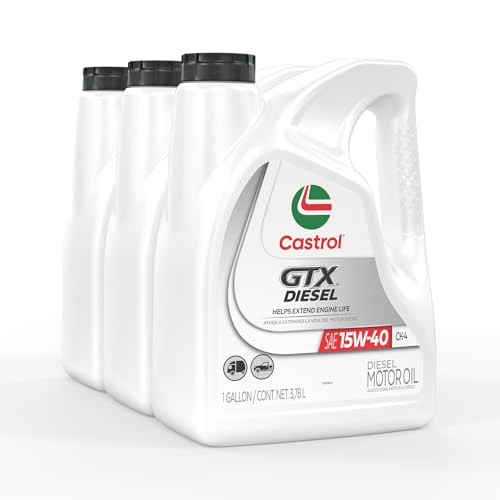 Castrol Gtx Ck-4 Conventional Diesel Motor Oil, 15W-40, 1 Gallon, Pack Of 3