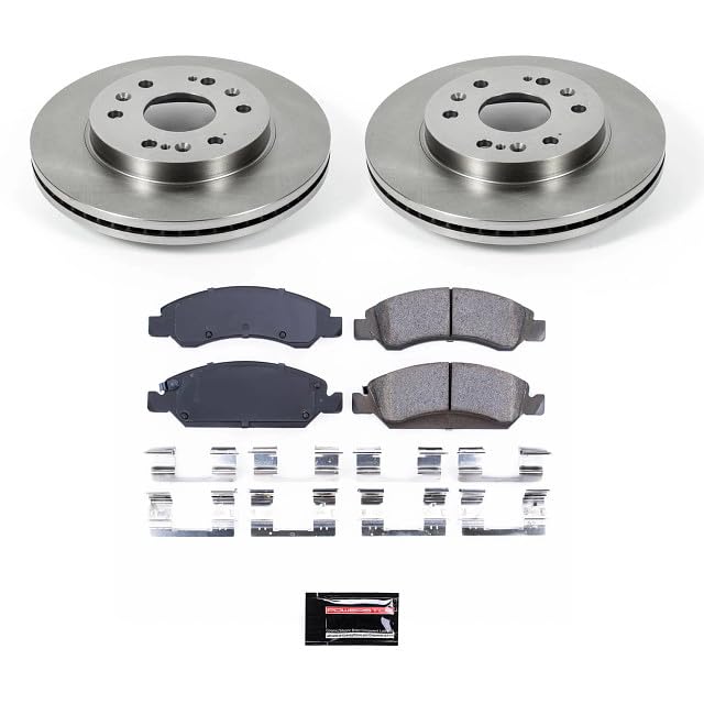 Powerstop Koe2069 Autospecialty Front Replacement Brake Kit-Oe Brake Rotors & Ceramic Brake Pads For Cadillac Escalade Chevy Sil