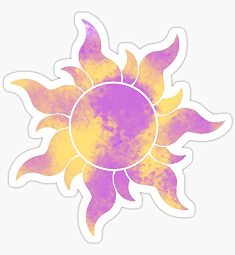 Tangled Sun Cloud Pattern/Watercolor Sticker - Auto, Wall, Laptop, Cell, Truck Sticker for Windows, Cars, Trucks
