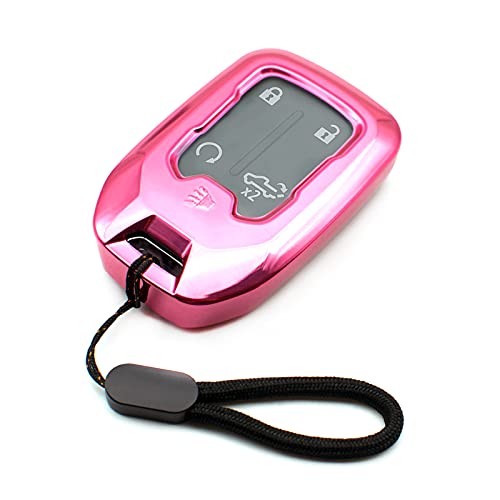 Compatible With 2020 2021 Chevrolet Chevy Silverado 1500 2500 3500 Suburban Tahoe Gmc Acadia Terrain Yukon Pink Tpu Key Fob Cove