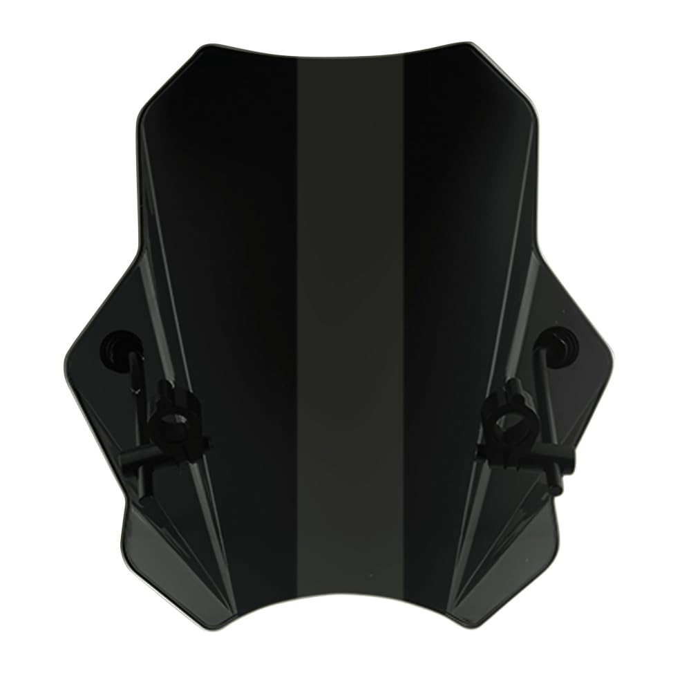 16.5'' Motorcycle Windscreen Wave Windshield Motorbike Wind Deflector Universal Smoke Color w/Universal Handle Bar Clamp Mountin