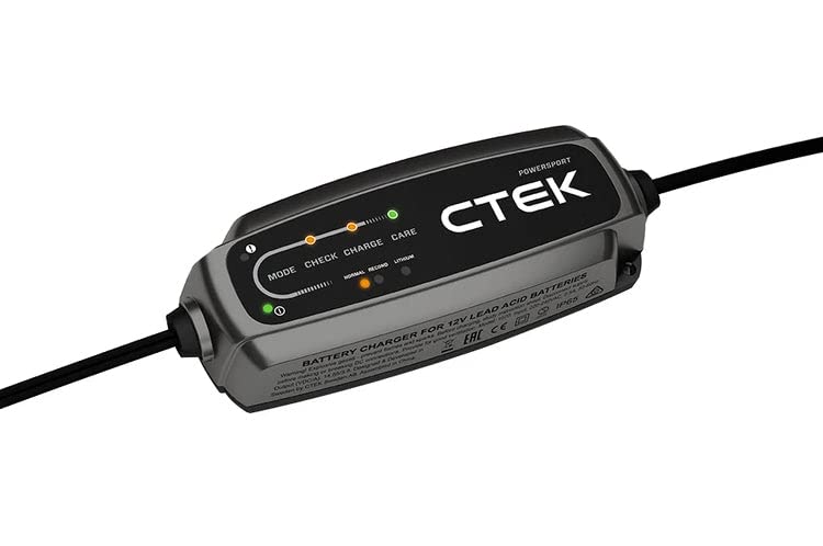 Ctek Ct5, 12V Automotive Battery Charger For Auto, Motorcycle, Atv, Snowmobile - Battery Trickle Charger And Battery Maintainer - Charges Lead-Acid And Lithium Ion (12V Lifepo4) Batteries