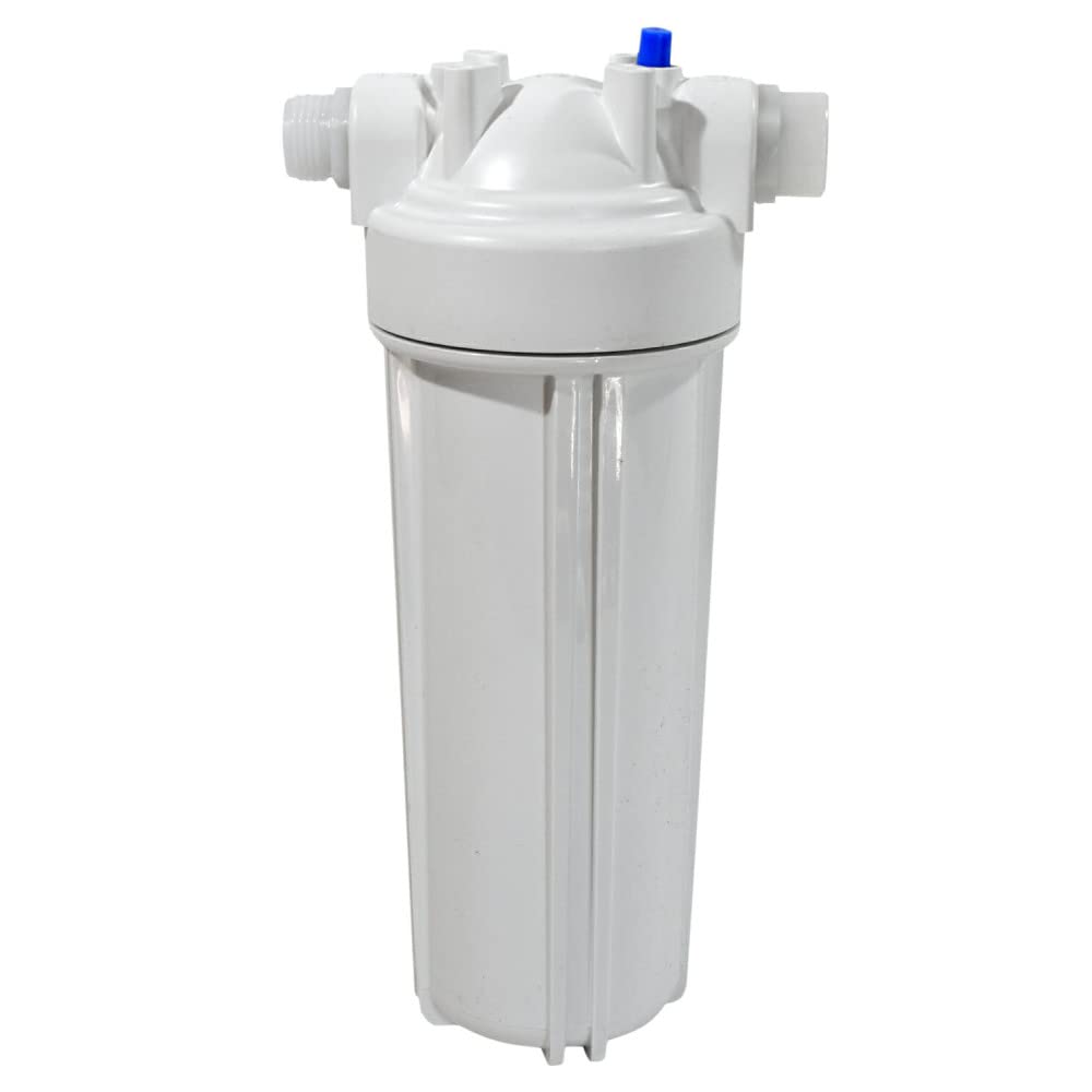 Valterra A01-1138 Exterior Filter System Single Housing With Carbon Block Cartridge, Wall Mount Bracket, And Wrench