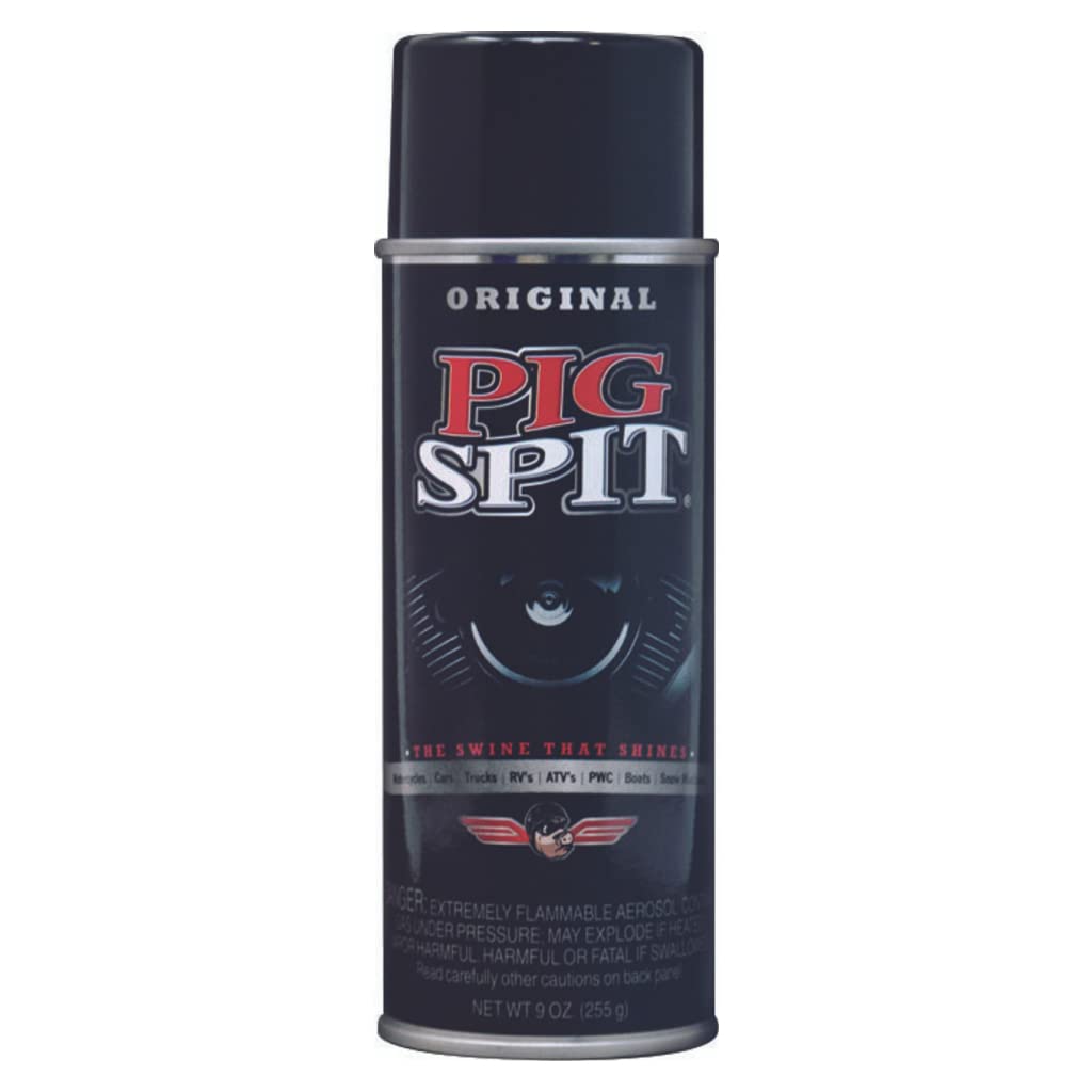 Pig Spit Pso Spit Original For Use On Motors, Transmissions, Vinyl And Black Plastic Trim Components And Tires, 9 Oz, Single