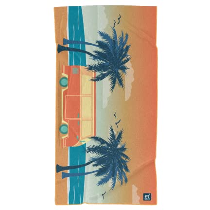 Sprints Athletic Running Towel, Full-Sized, Car Seat Cover - Performance Microfiber (Retro Sunset)