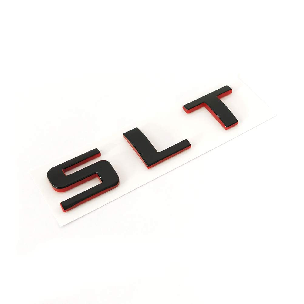 Yoaoo 2Pack Oem Slt Emblem Both Sides Nameplate Slt Badges 3D Logo Compatible With Sierra Silverado 1500 Black Red Redline