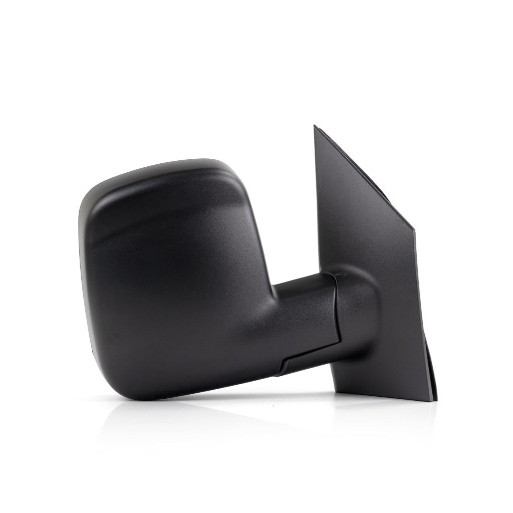 For Chevy Express 2500 2008-2020 Door Mirror Passenger Side | Outer | Rear | Textured | Black | Manual | Foldable | Dual Glass |