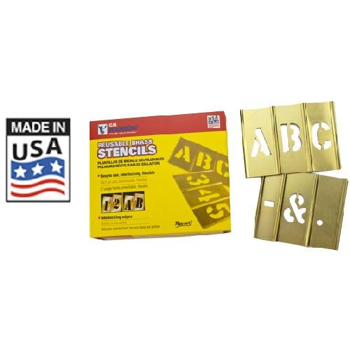 Ch Hanson 10034 4'' Brass Letters Set 33 Pc