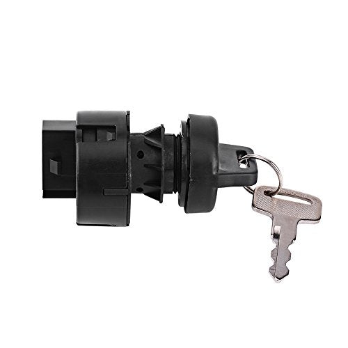 Yosoo Ignition Key Switch, Push Button, 4 Positions, Black, Manual Operation, Polaris 500 Ignition Starter Switch Key, Fit Polaris Worker 500 500 2003-2007 4 Pin Atvs Scooters