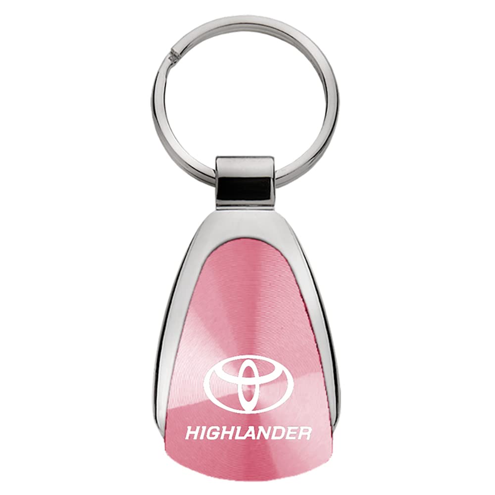 Au-TOMOTIVE GOLD Tear Drop Key Chain for Toyota Highlander (Pink)
